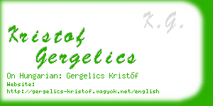 kristof gergelics business card